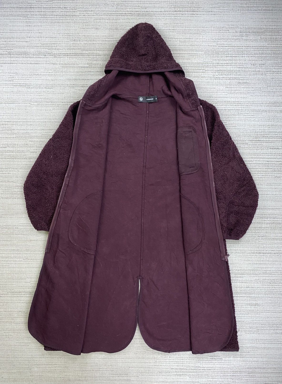 GU × Japanese Brand × Undercover Vintage Gu X Undercover Dark Maroon Long Sherpa Jacket Size US XL / EU 56 / 4 - 5 Thumbnail