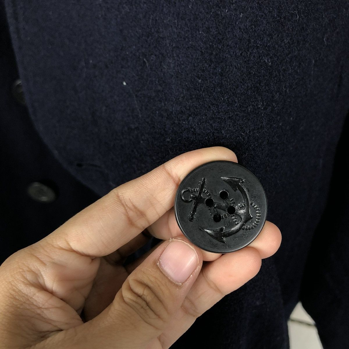 Edwin 📌VINTAGE WOOL BIKER JACKEG EDWIN COMPANY DOUBLE COLLAR Size US L / EU 52-54 / 3 - 17 Thumbnail