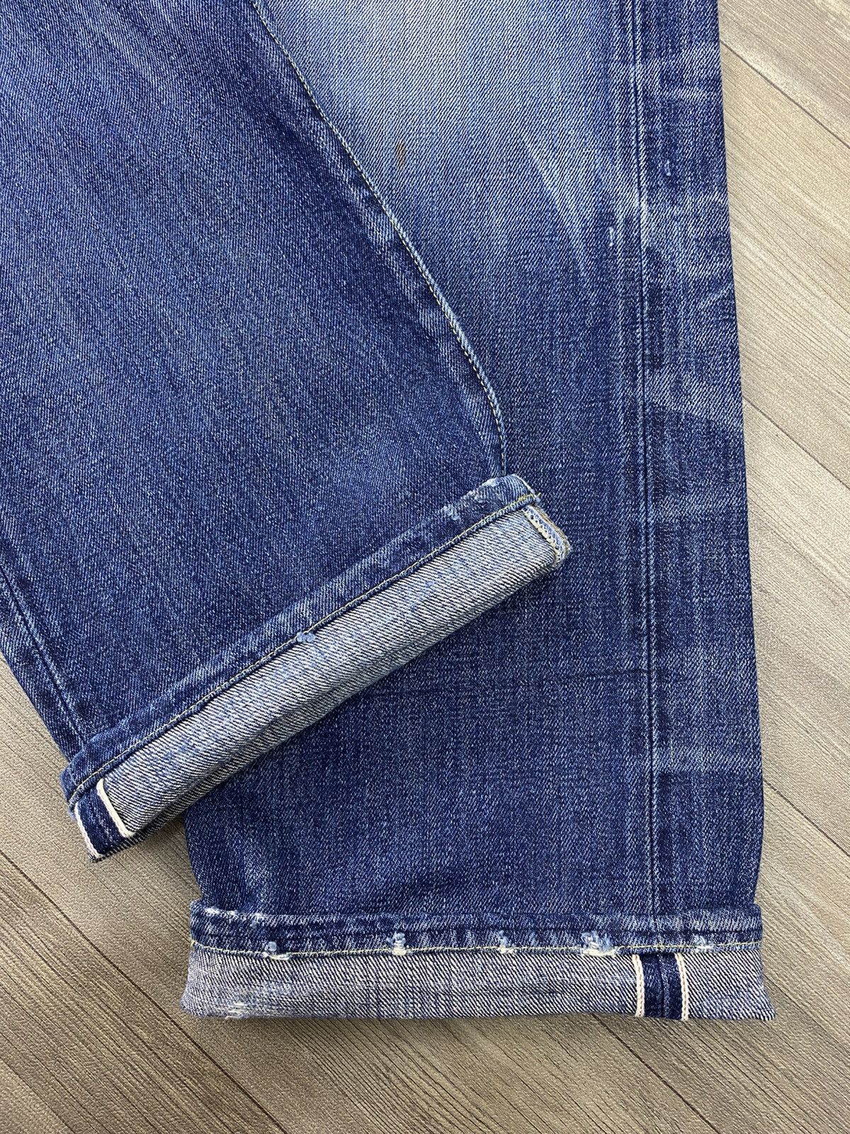 Japanese Brand Knackered Japan Distressed Selvedge Raw Denim Faded Jeans Size US 34 / EU 50 - 12 Thumbnail