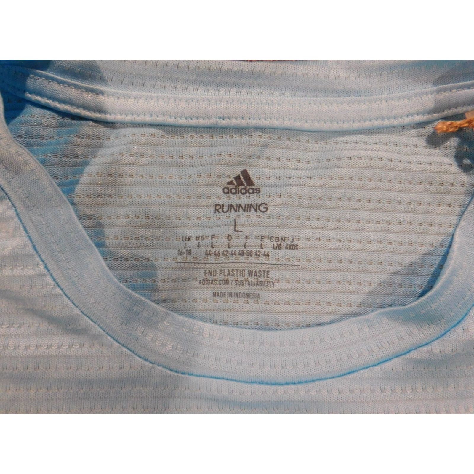 Adidas Adidas Womens Shirt L blue Polo Crew Neck Short Sleeve Solid Size L / US 10 / IT 46 - 4 Thumbnail