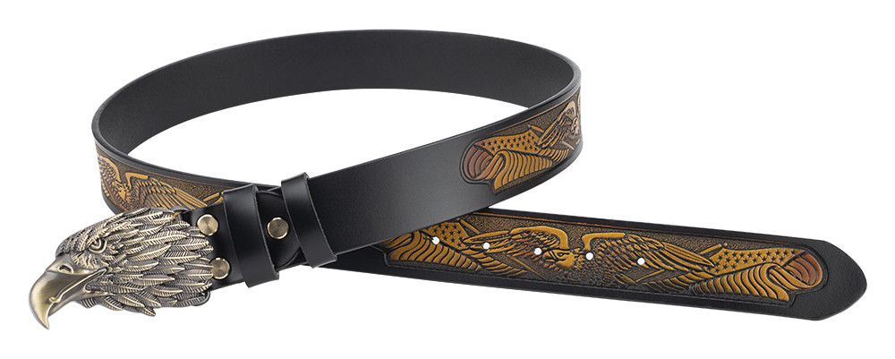 Designer Vibe Vintage Belt Riveted Belts Menswear Accessories Size ONE SIZE - 2 Thumbnail