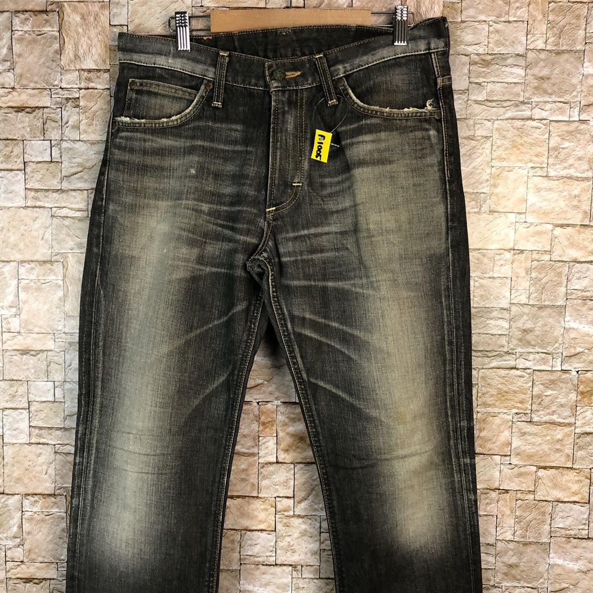 Japanese Brand Lee vintage faded Black Denim Pants #A1003 Size US 31 - 5 Thumbnail