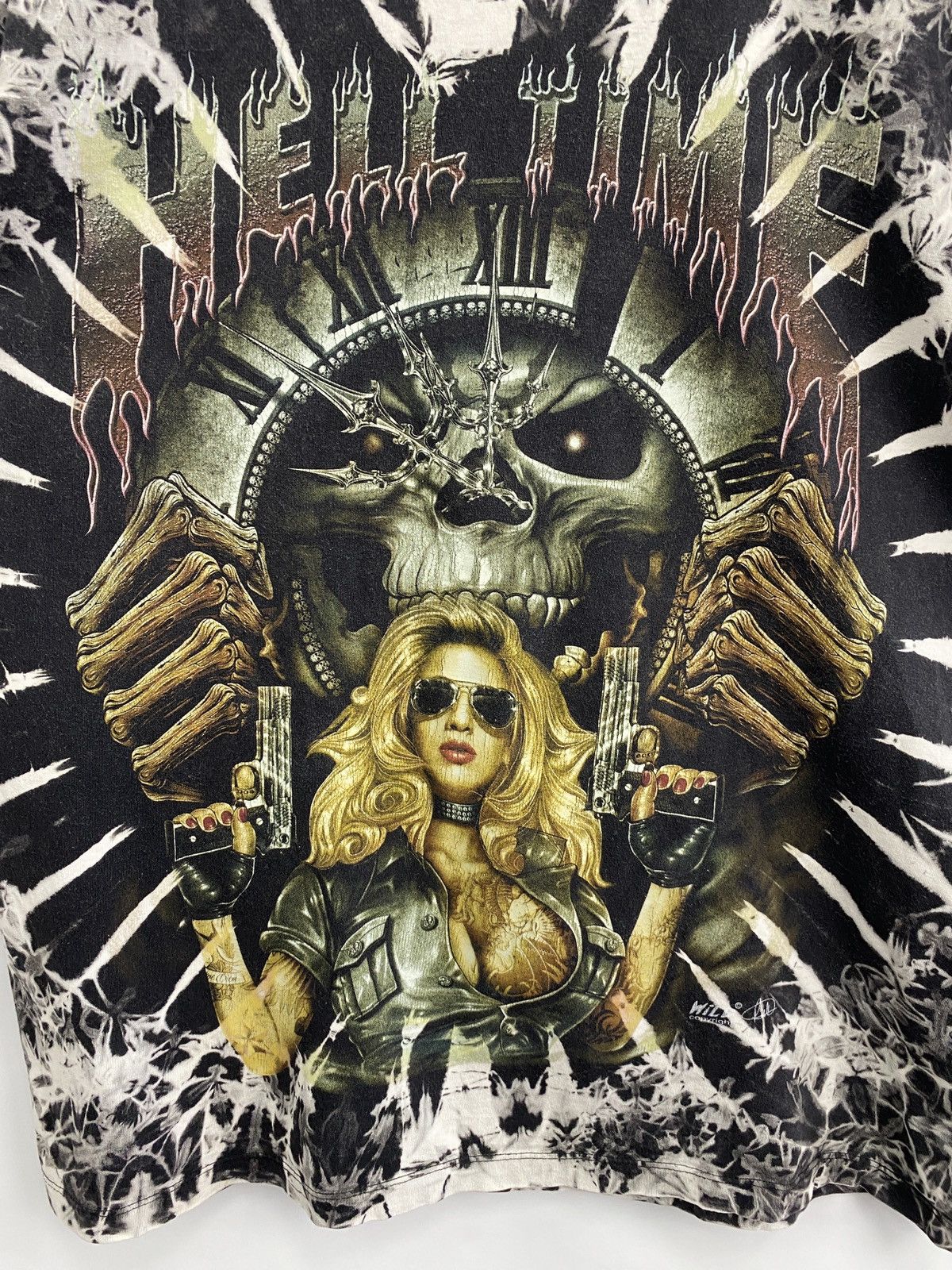Affliction 💀 Vintage 90s Skull Sexy Girl Hell Time DeathT-Shirt Rare Size US L / EU 52-54 / 3 - 5 Thumbnail