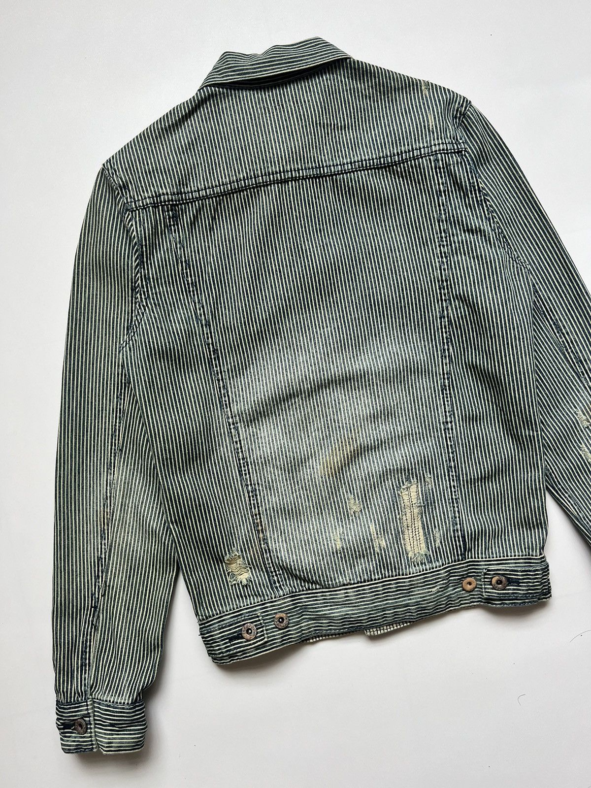 Japanese Brand Vintage Browny Hickory Striped Denim Jacket Size US M / EU 48-50 / 2 - 11 Thumbnail