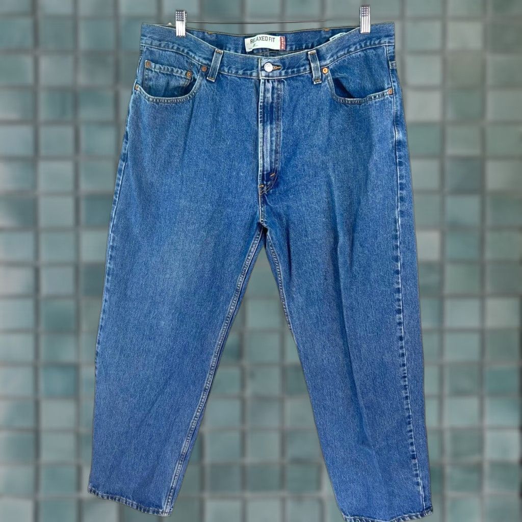 Levi's Levi's Jeans 550 Relaxed Fit Denim Blue Straight Leg 42 Men's Regular 42X30 Red Tag Size US 42 / EU 58 - 1 Thumbnail