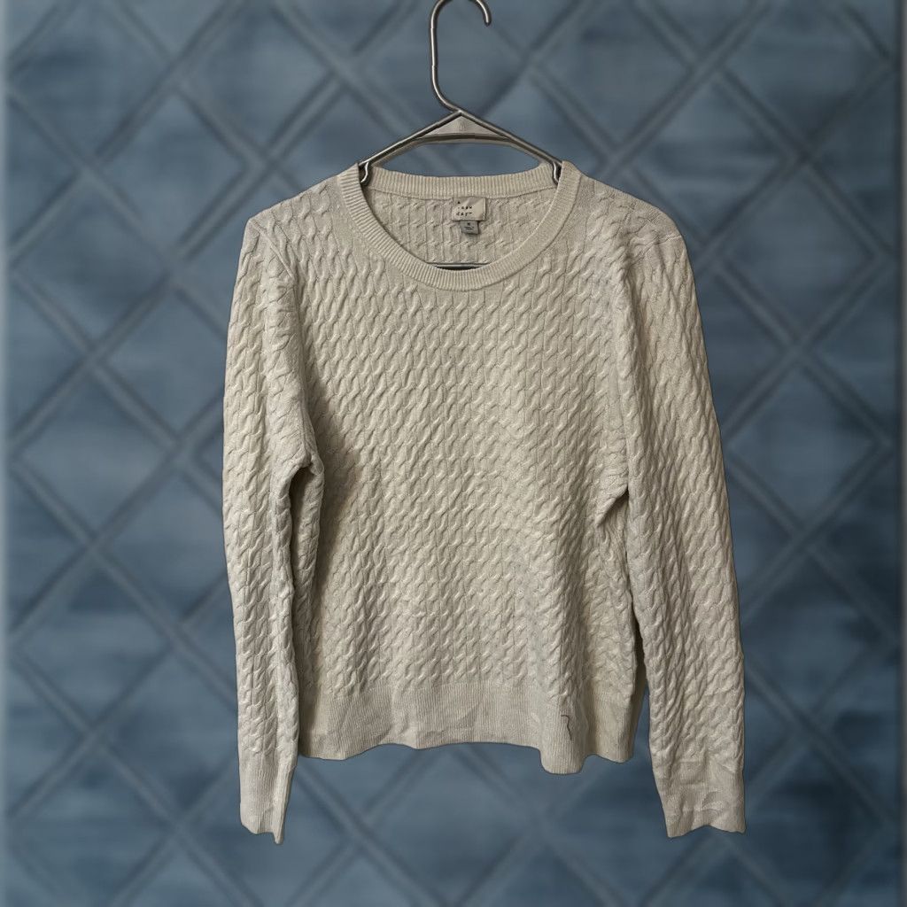 Vintage A New Day Woman’s Sweater Pullover Crew Neck Long Sleeve Size M Ivory Size M / US 6-8 / IT 42-44 - 1 Thumbnail