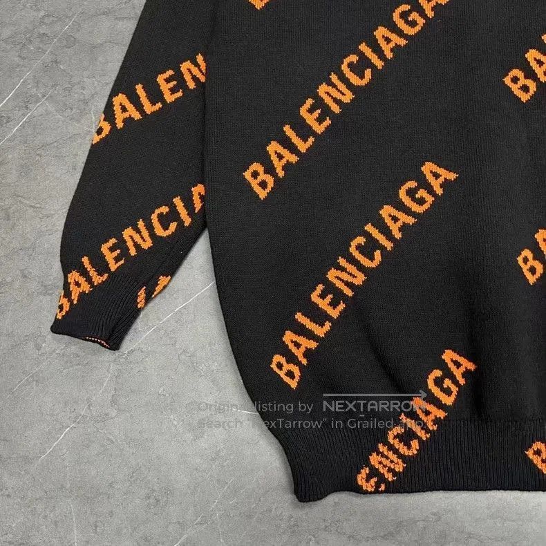 Balenciaga Balenciaga Black Logo Print Sweater. Size US XS / EU 42 / 0 - 3 Thumbnail