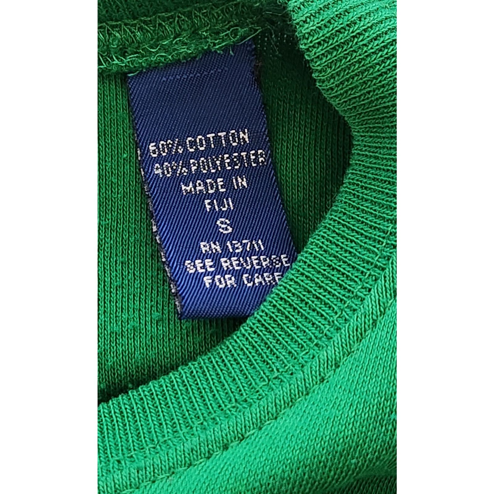 Other Karen Scott Cotton Rich Green Crew Neck Top Small Stretch Size S / US 4 / IT 40 - 5 Thumbnail