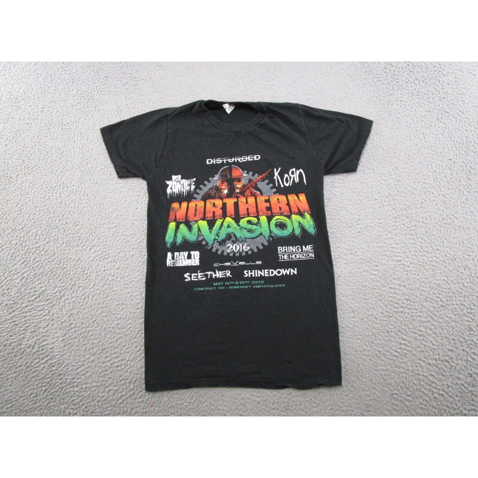 Vintage VINTAGE Northern Invasion Shirt Mens SZ S Black 2016 Festival Disturbed Korn Rob Zombie Size US S / EU 44-46 / 1 - 2 Thumbnail