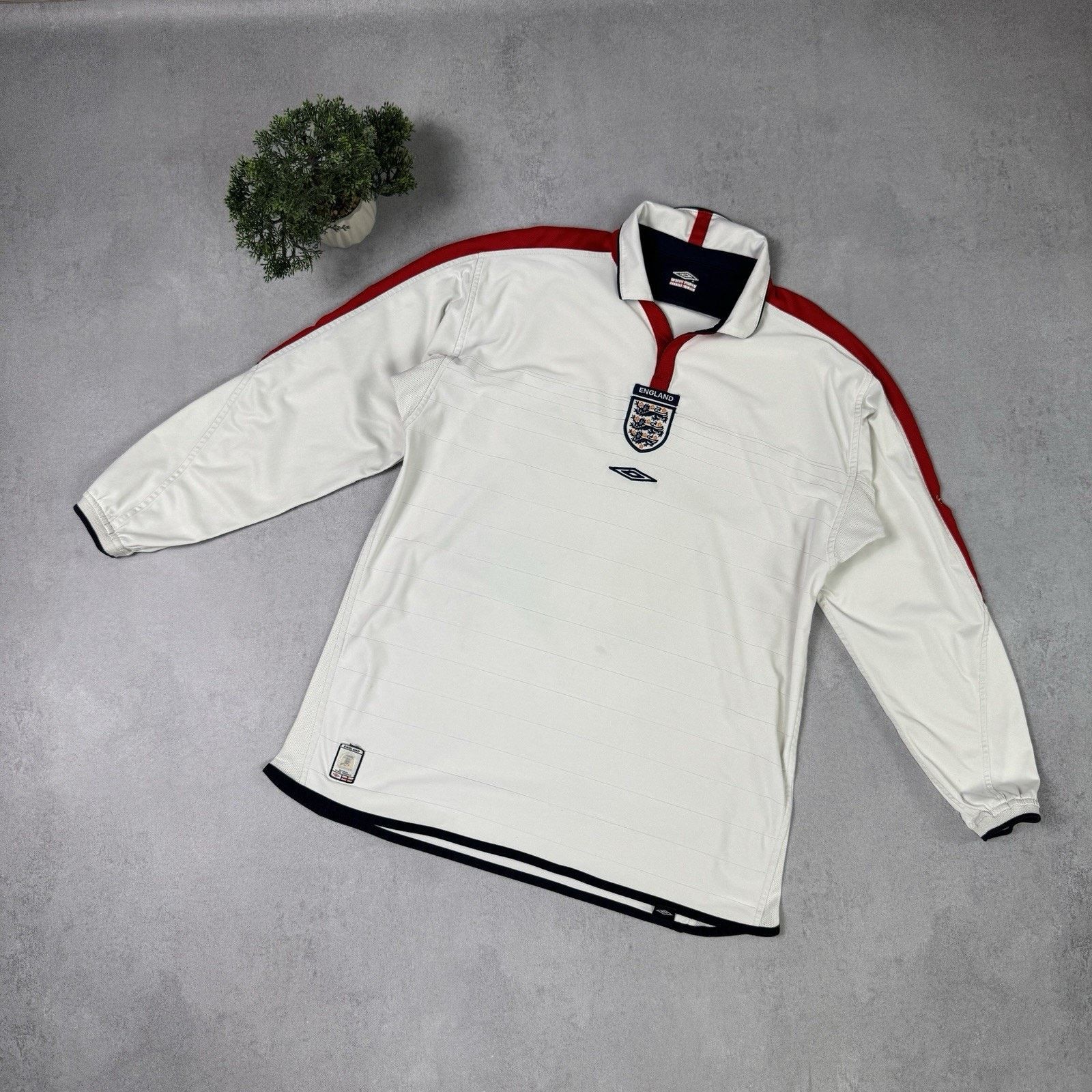 Umbro ENGLAND 2003 2005 SHIRT JERSEY LONG SLEEVE UMBRO REVERSIBLE 