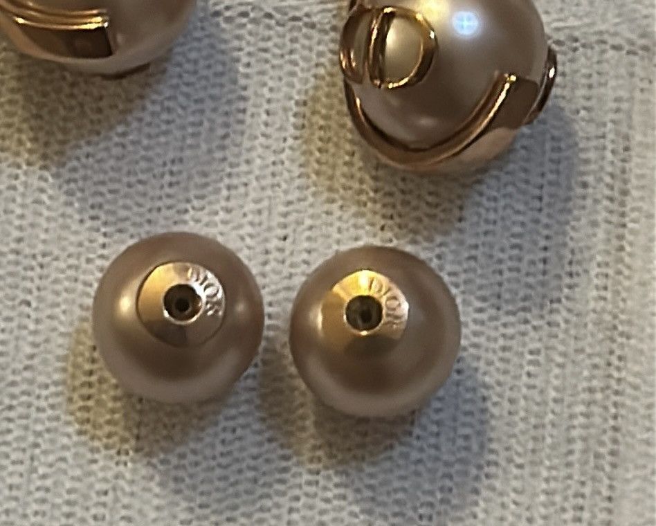 Dior Dior Tribales Earrings Pink-Finish Metal Pink Resin Pearls Size ONE SIZE - 4 Thumbnail