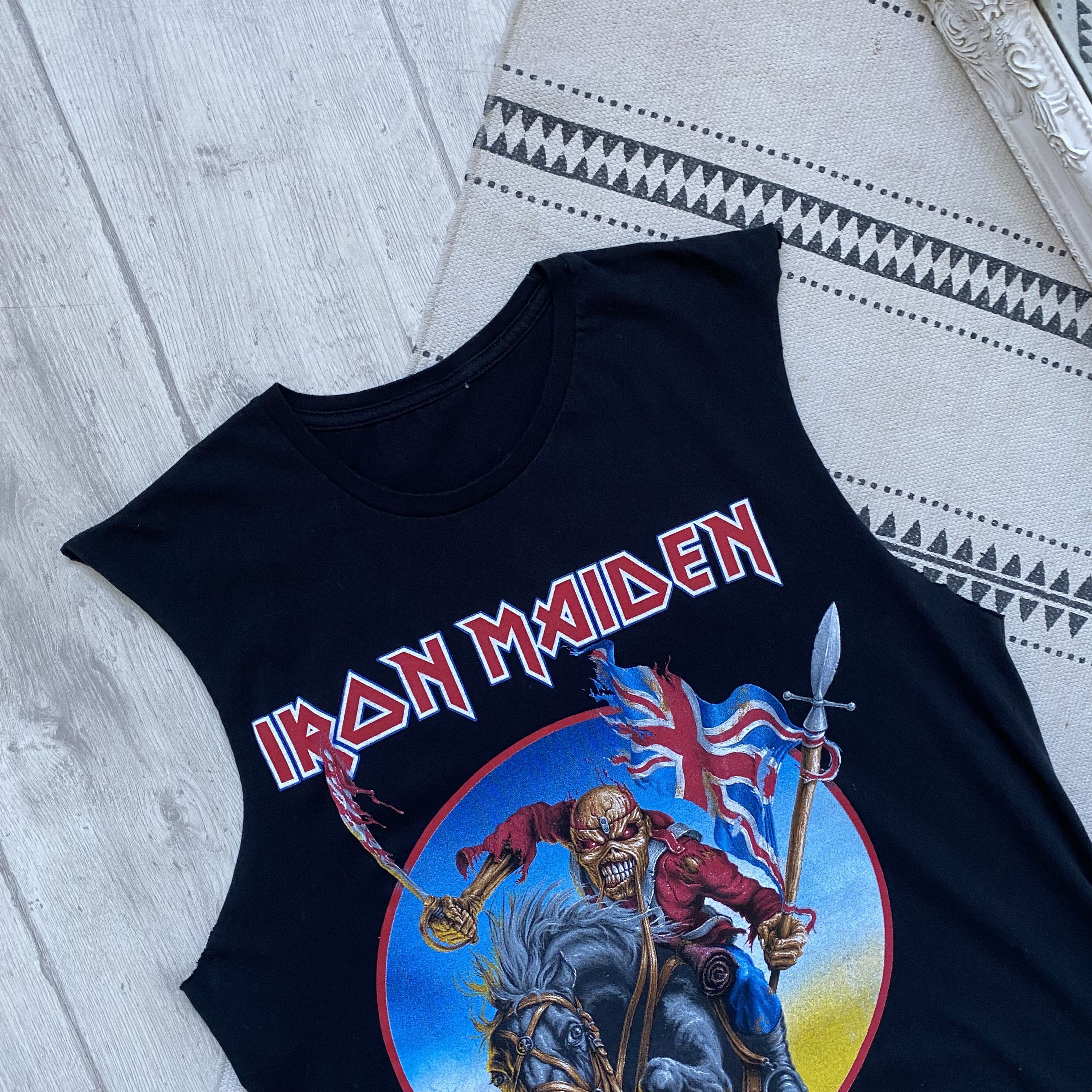 Band Tees 🎸 Vintage Iron Maiden Tour tee Rock Band Sleeveless Size US L / EU 52-54 / 3 - 4 Thumbnail