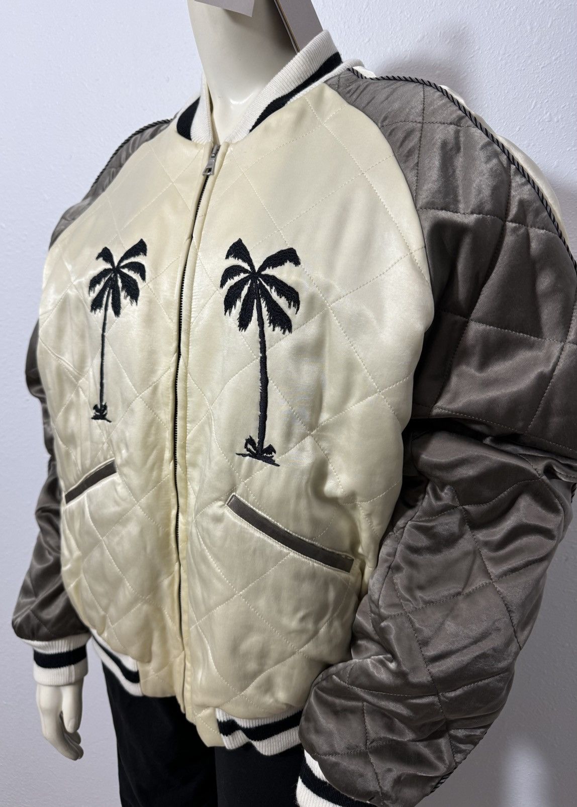 Palm Angels NWT Upsidedown Palm Sukajan Quilted Jacket Size US M / EU 48-50 / 2 - 2 Thumbnail