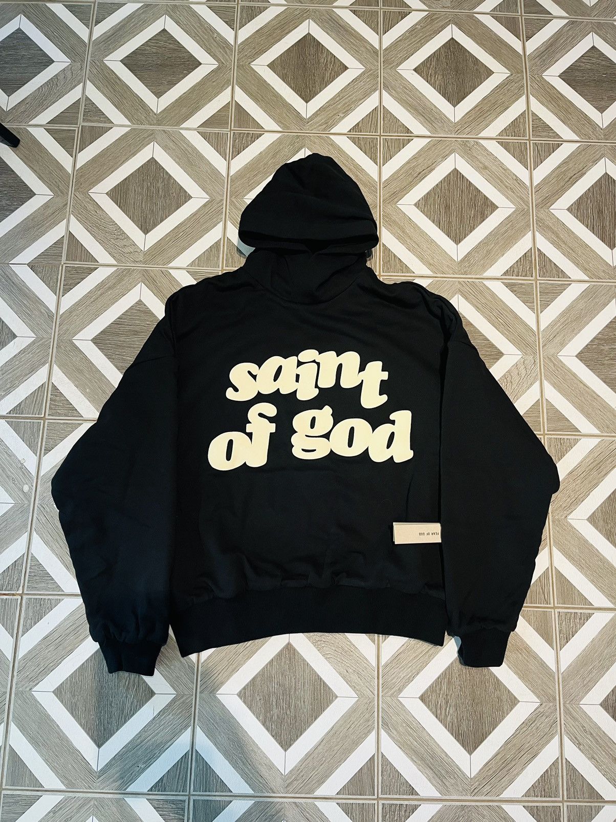 SAINT MICHAEL × FEAR OF GOD Fear of God x Saint Mxxxxxx Saint of God Hoodie Black Men's