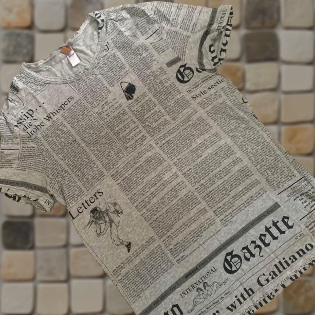 John Galliano Newspaper Shirt | Grailed