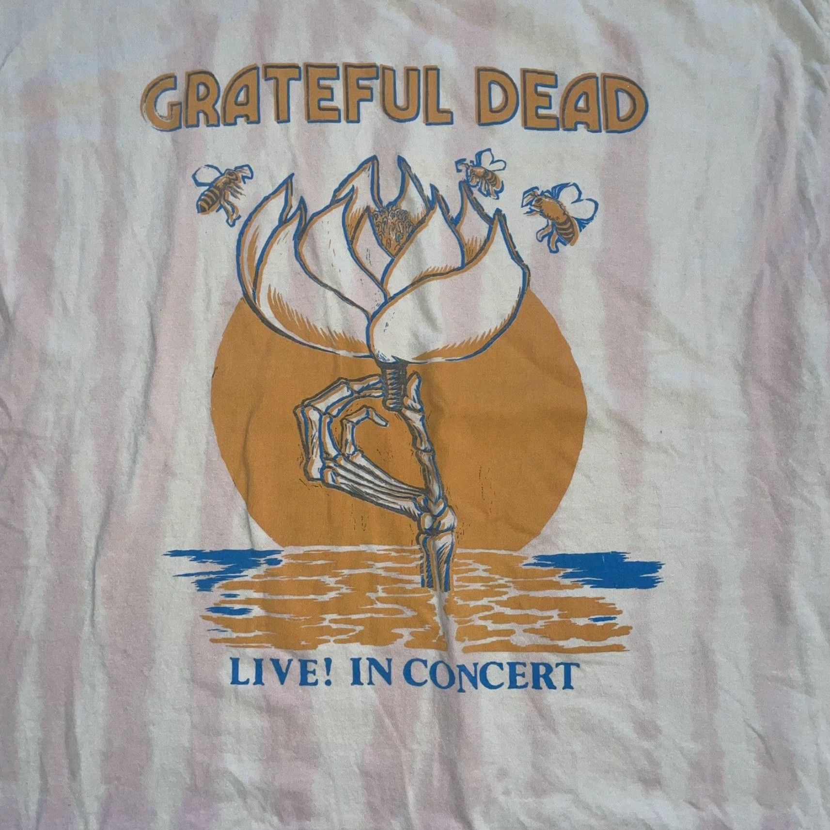 Olive VINTAGE Grateful Dead Concert Graphic Tee Shirt Mens Size Small Beige Size US S / EU 44-46 / 1 - 4 Thumbnail