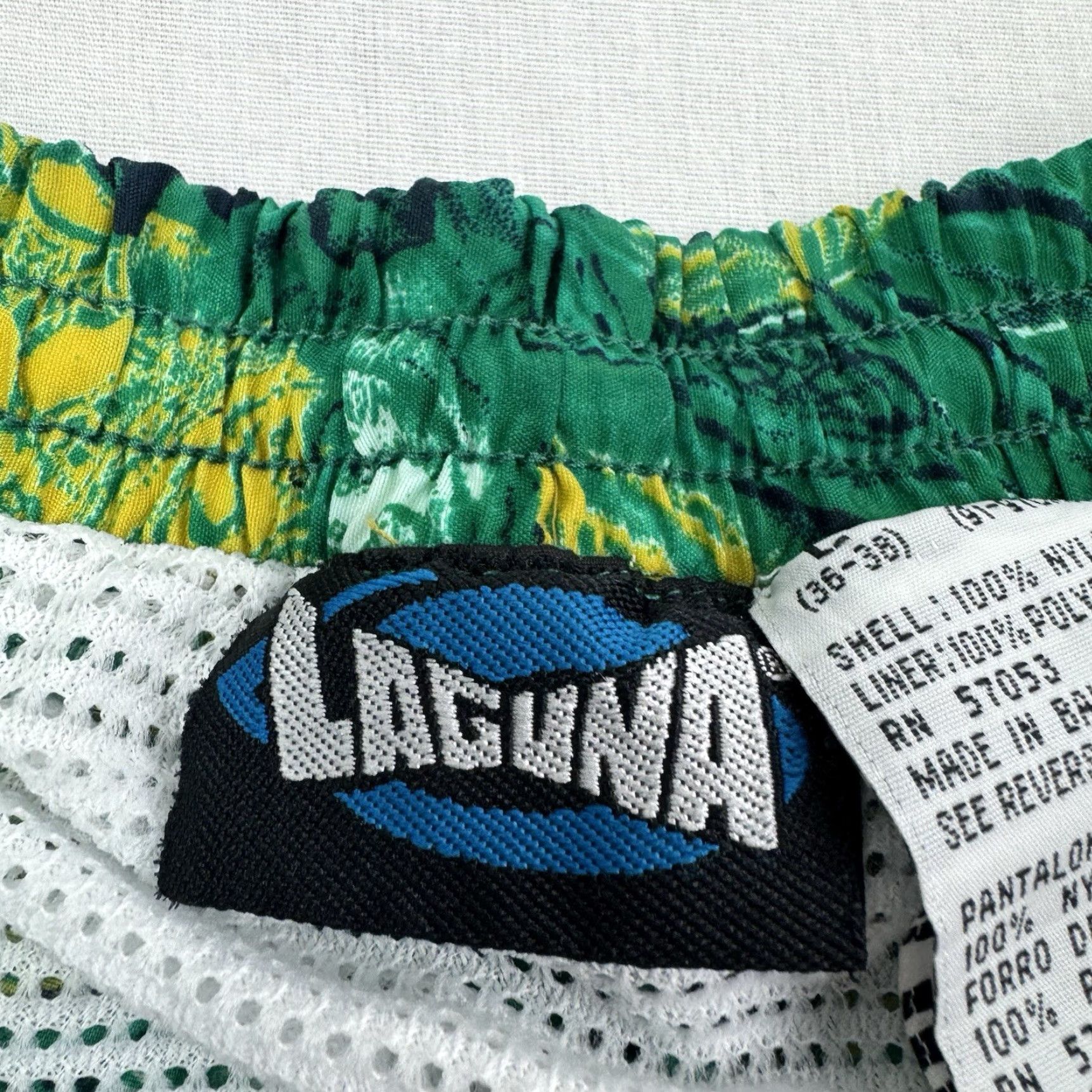 Vintage Vintage Laguna Swim Trunks Adult Large Green Tropical Swim Suit Shorts 90s Y2K Size US 33 - 4 Thumbnail