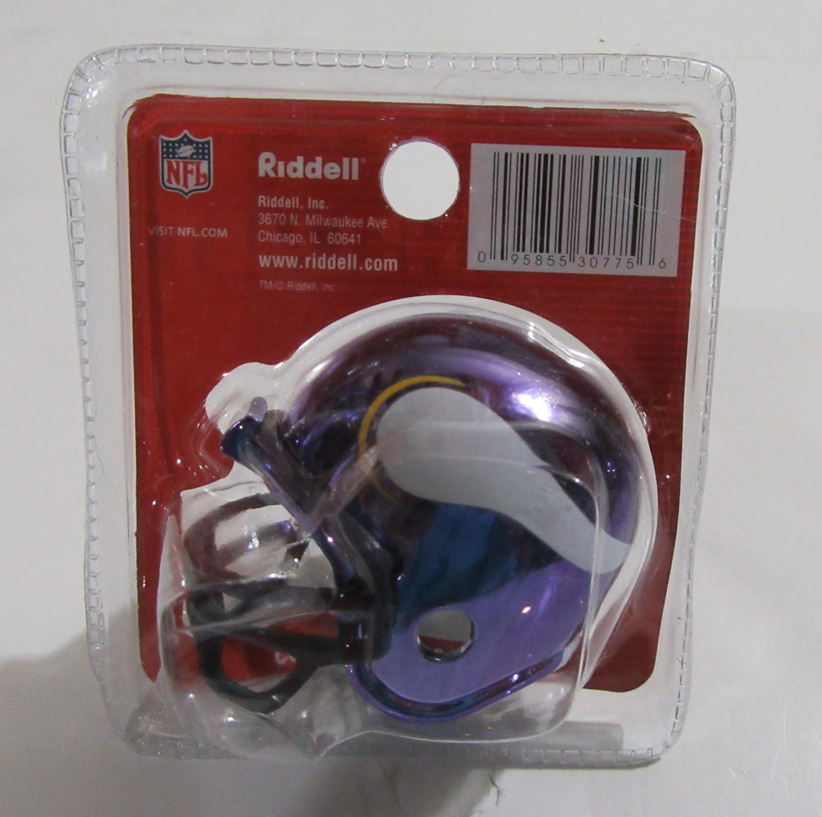 Riddell Riddell Pocket Pro Football Helmet Minnesota Vikings Chrome Size ONE SIZE - 2 Thumbnail