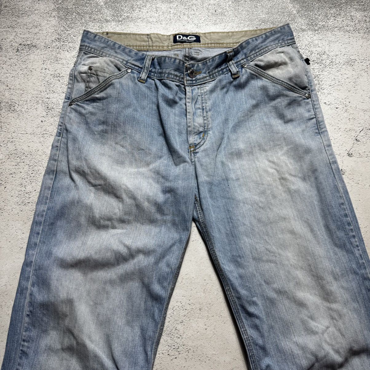 Dolce & Gabbana vintage distressed baggy fit dolce gabbana jeans faded y2k Size US 33 - 5 Thumbnail