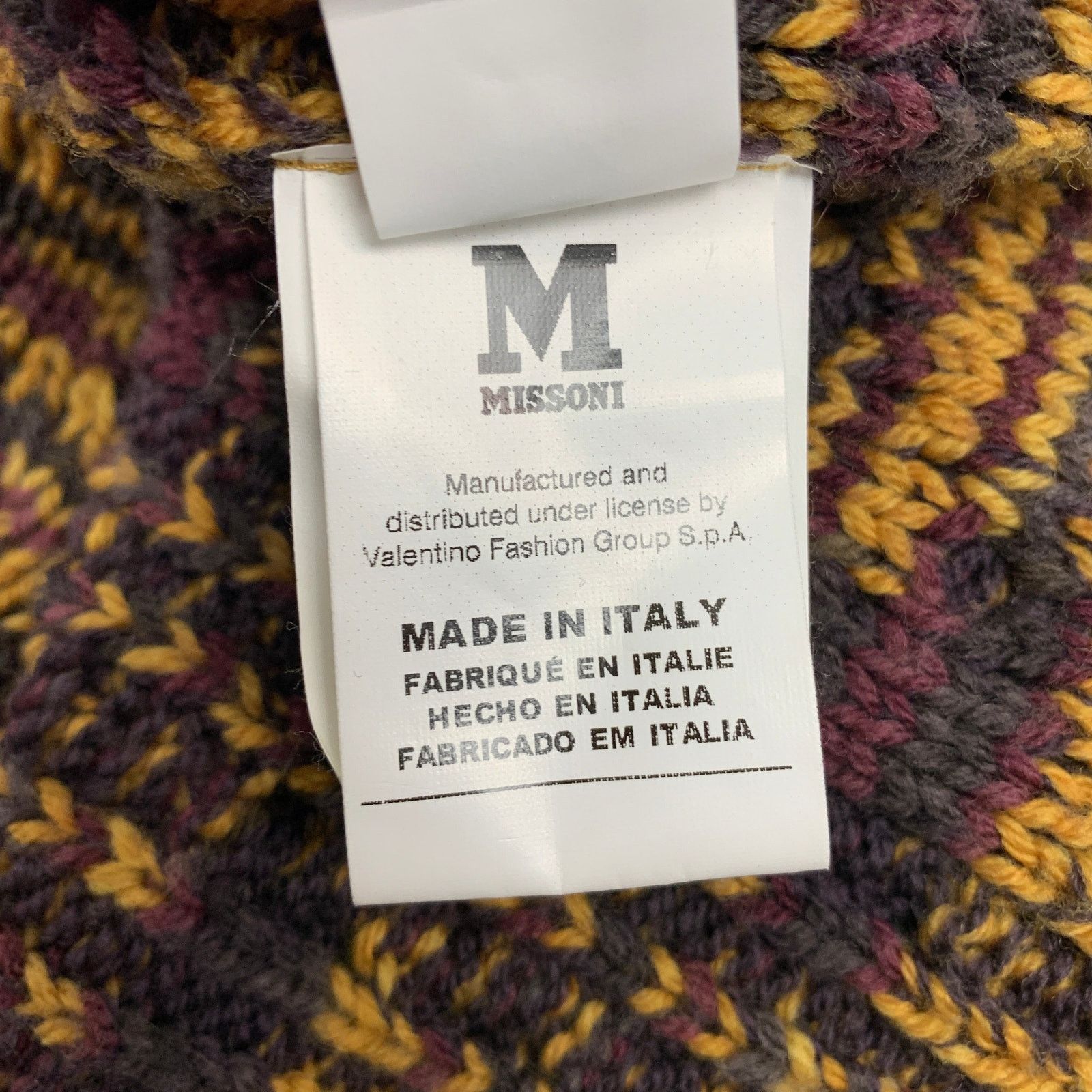 Other Gold & Purple Knitted Wool Oversized Turtleneck Sweater Size M / US 6-8 / IT 42-44 - 6 Thumbnail