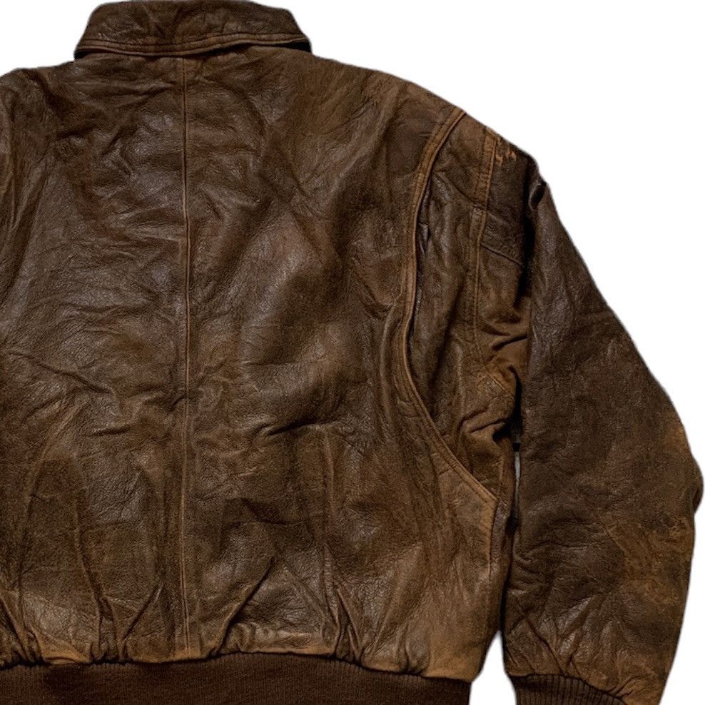 Kadoya Vtg Kadoya Force Macee Bomber Leather Moto Jacket Size US L / EU 52-54 / 3 - 6 Thumbnail