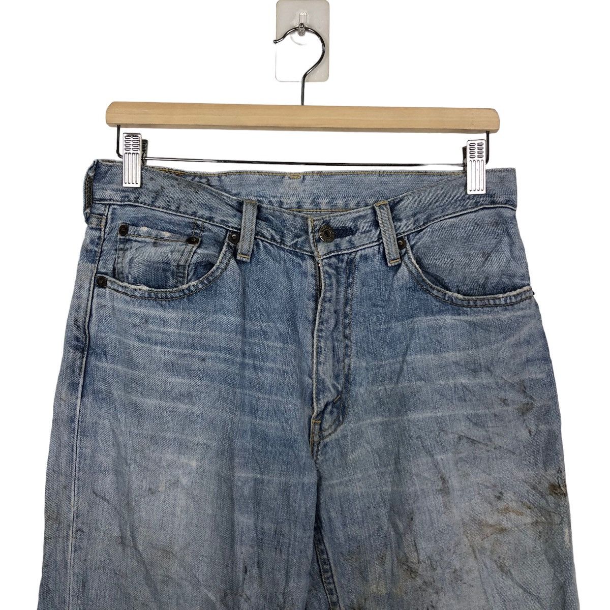 Levi's Made & Crafted 🔥RARE DISTRESSED DENIM JEAN SELVEDGES LEVI’S LEATHER PATCH Size US 29 - 3 Thumbnail