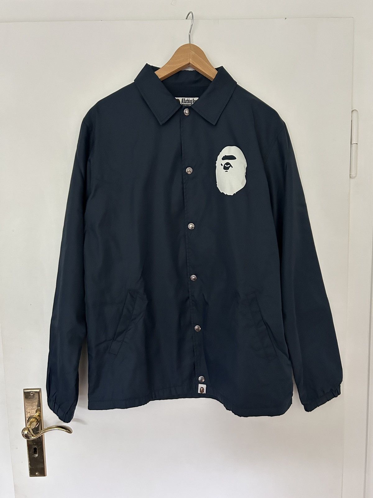 Bape A Bathing Ape Bape Navy Coach Jacket Size US L / EU 52-54 / 3 - 1 Thumbnail