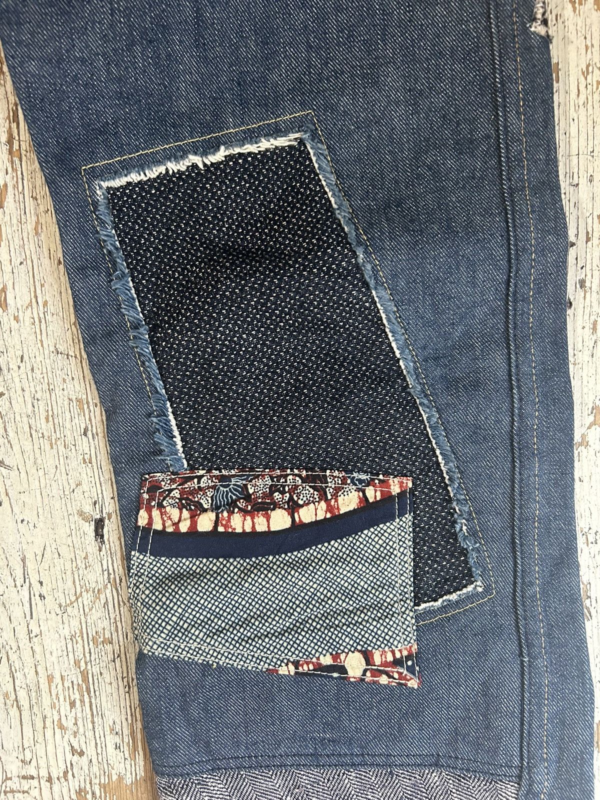 Junya Watanabe Junya Watanabe patchwork indigo denim jeans Size US 30 / EU 46 - 2 Thumbnail