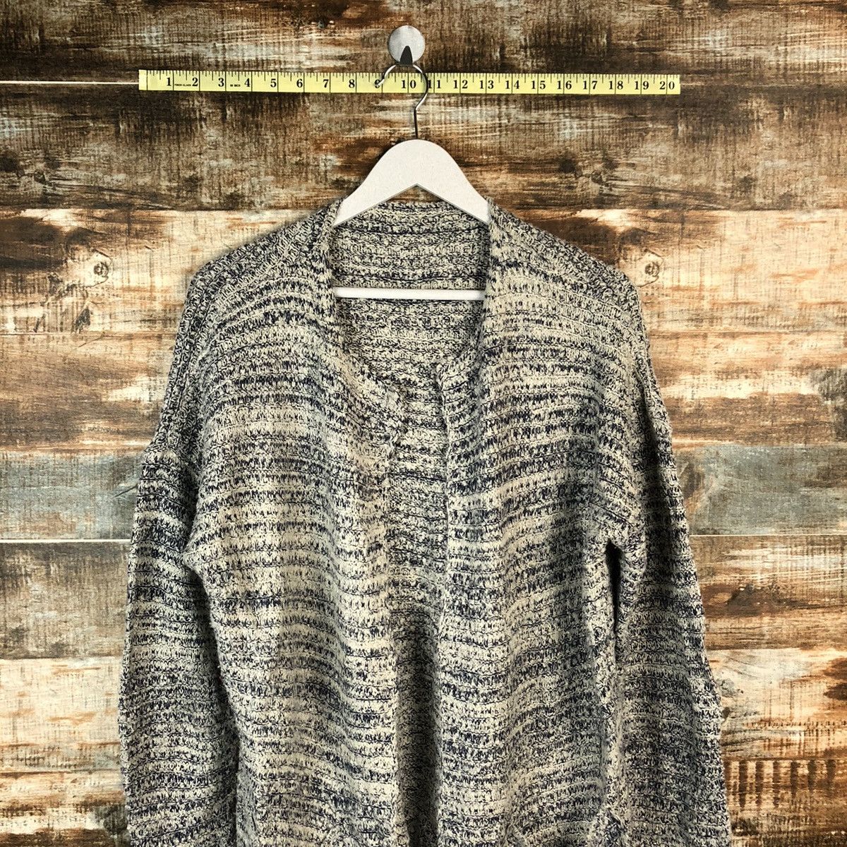 Japanese Brand Ecost Shop Grey knitwear Cardigan #A1343 Size US L / EU 52-54 / 3 - 5 Thumbnail