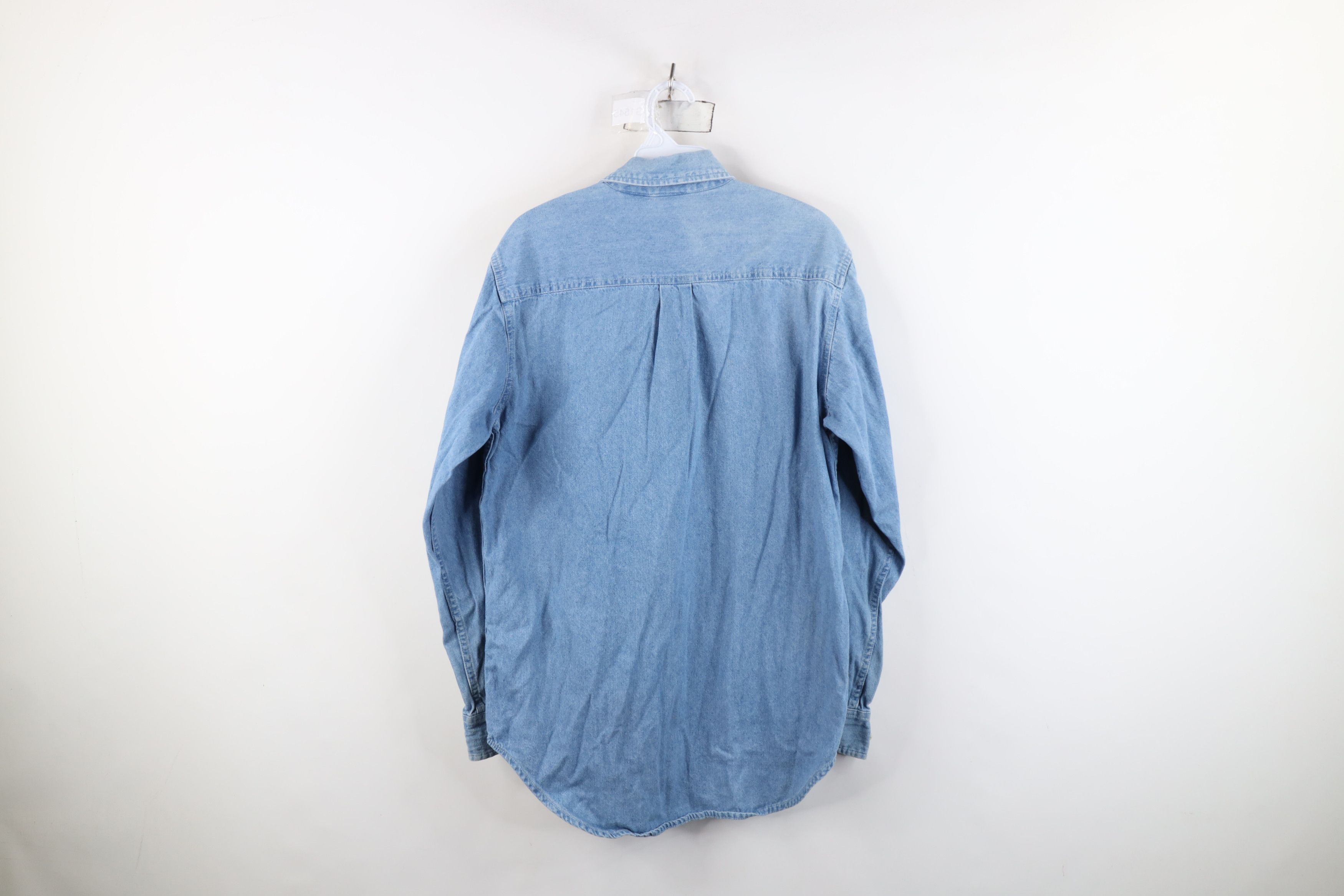 Vintage Vintage 90s Planet Hollywood Beach Denim Button Down Shirt Size US S / EU 44-46 / 1 - 11 Thumbnail