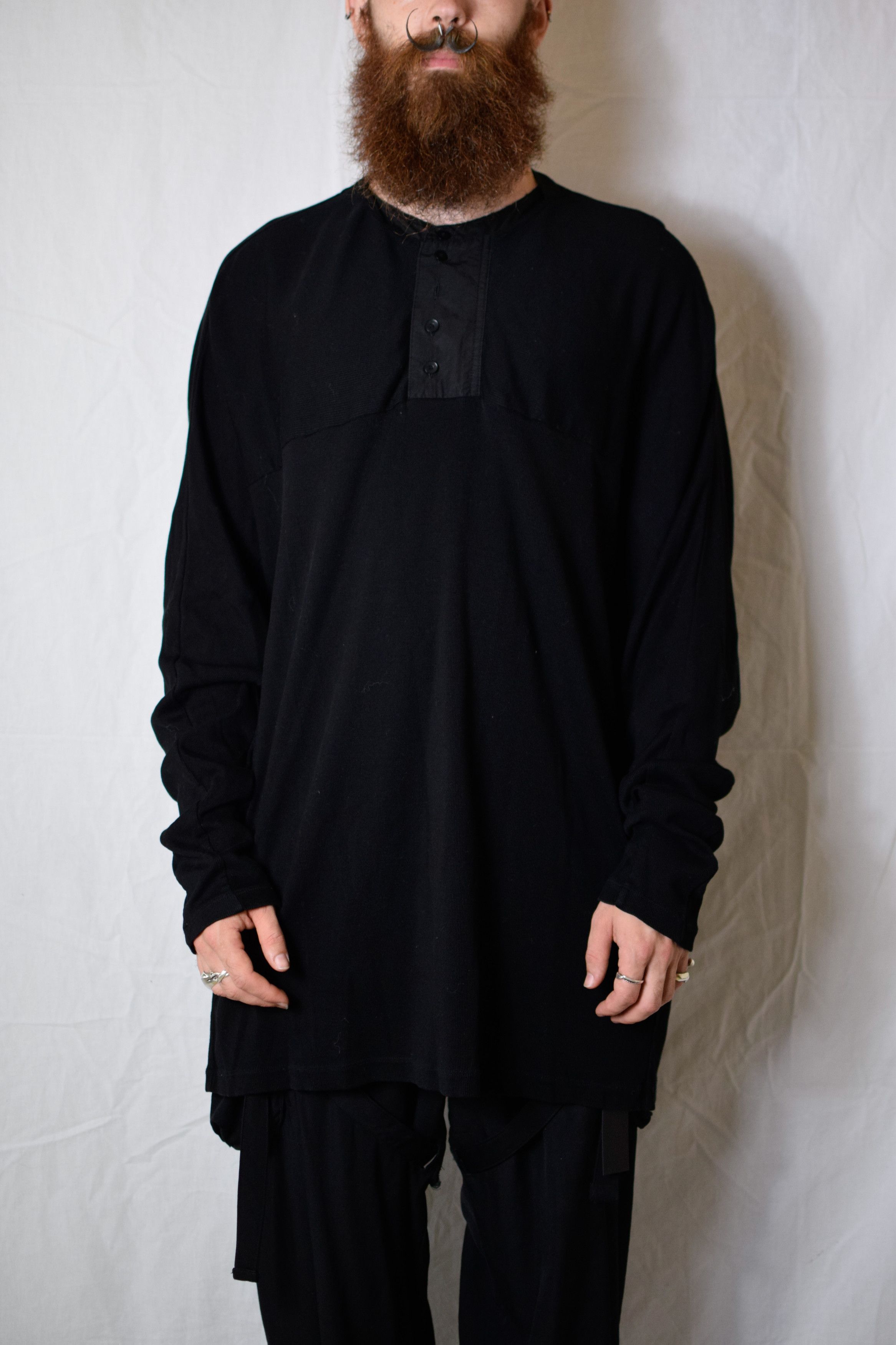 Julius Julius AW17 Neuromantika Henley Top - 597CUM14 Size US L / EU 52-54 / 3 - 4 Thumbnail