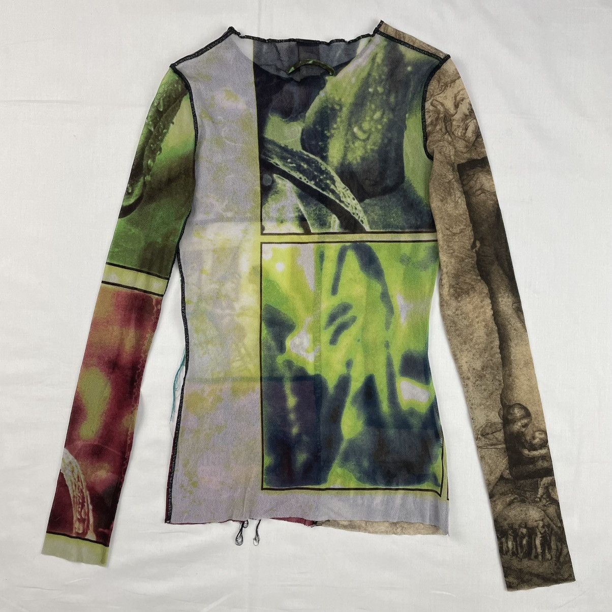Jean Paul Gaultier Jean Paul Gaultier Eye Applique Patchwork Mesh Top Vintage Size US S / EU 44-46 / 1 - 4 Thumbnail
