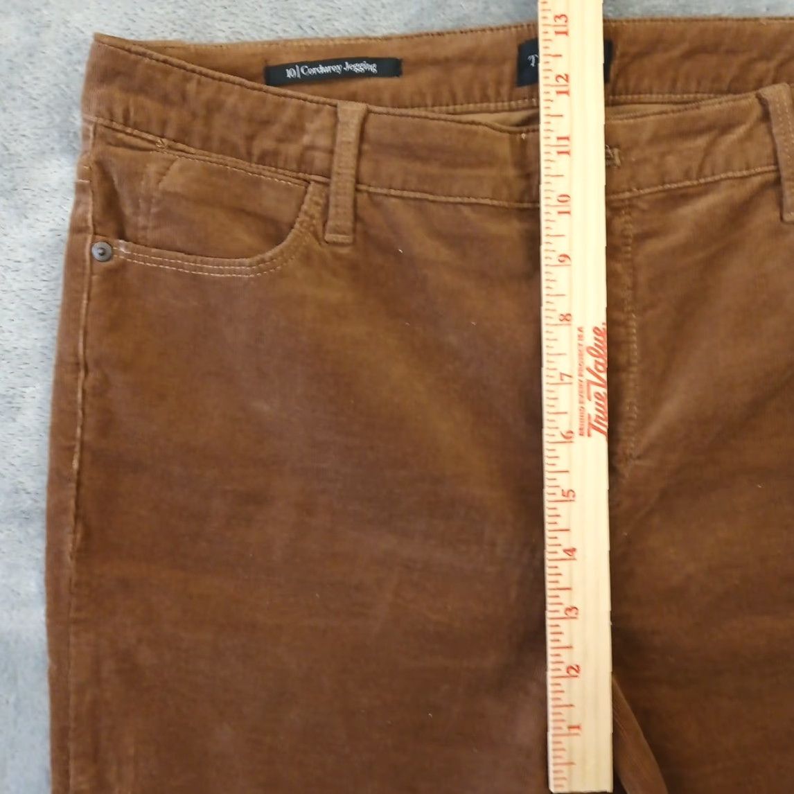Talbots Talbots Corduroy Jegging Pants Womens Size 10 Brown Tapered 32x28 High Rise Jeans Pants Jegging Size 32" / US 10 / IT 46 - 4 Thumbnail