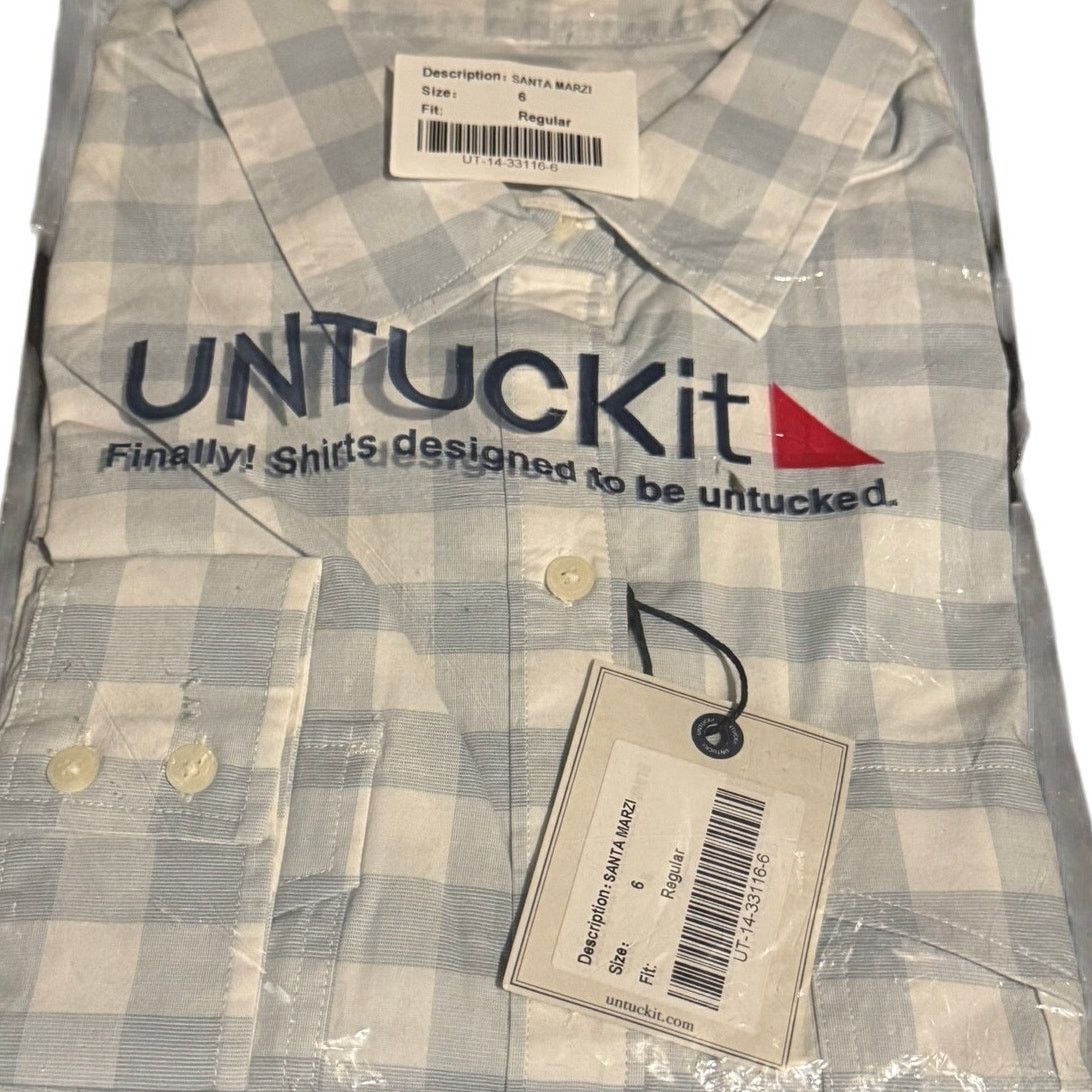 UNTUCKit UNTUCKit Santa Marzi Button-Up Shirt Size 6 | New Blue Size M / US 6-8 / IT 42-44 - 6 Thumbnail