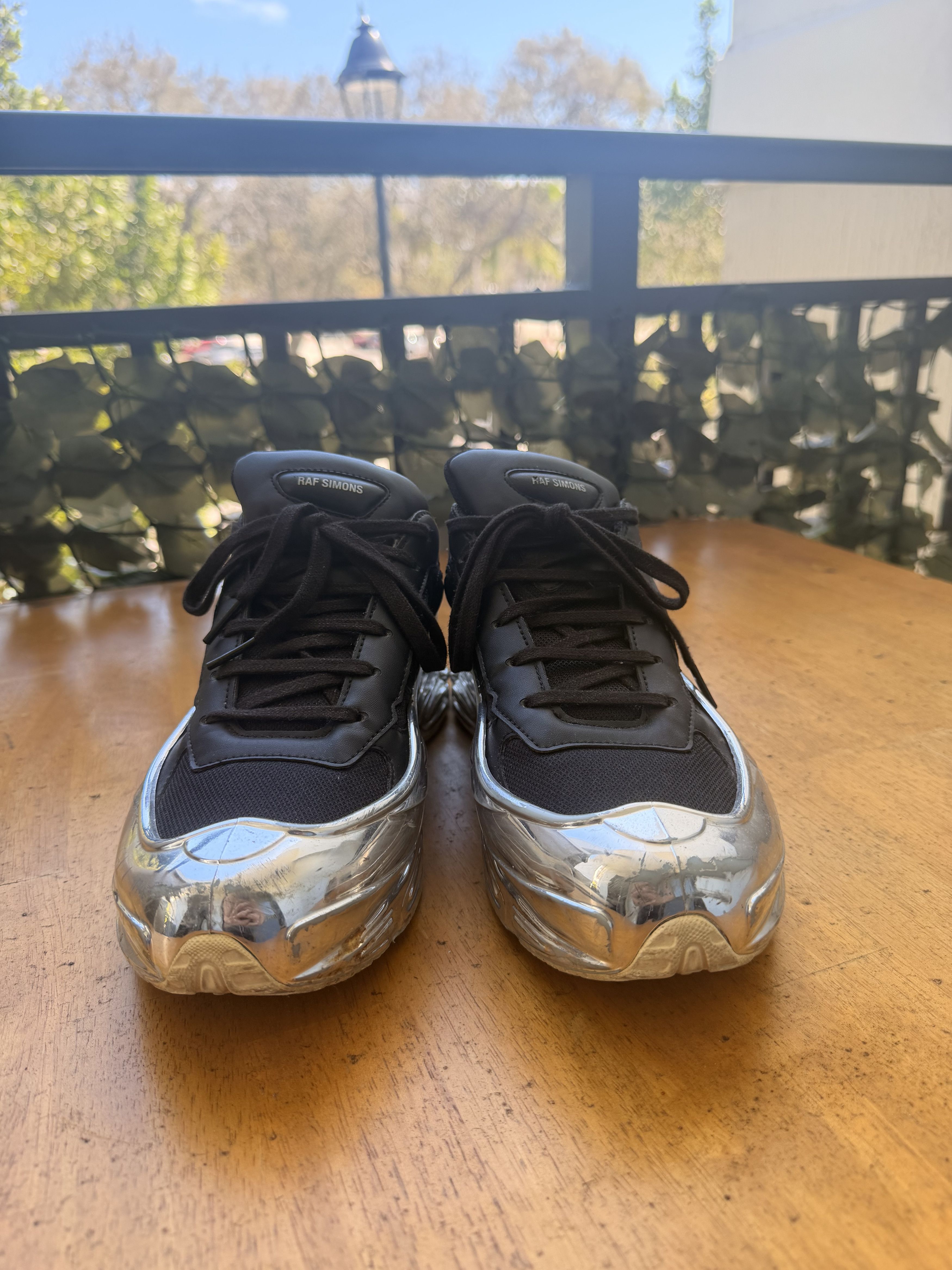 Adidas × Raf Simons Adidas x Raf Simons Ozweego Mirrored Black Silver Size US 10 / EU 43 - 4 Thumbnail