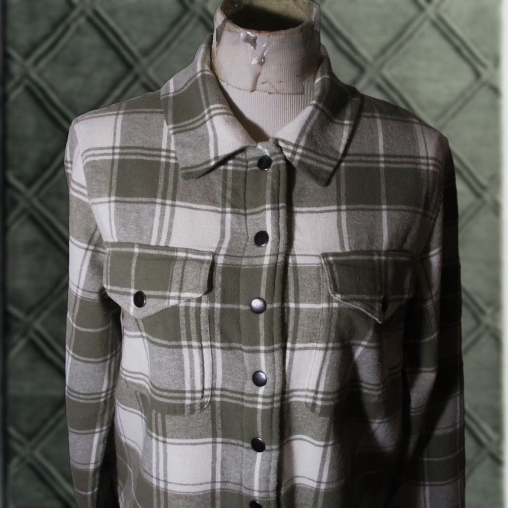 LUCKY BRAND Shirt Taupe Insulated Short Jacket Women's M