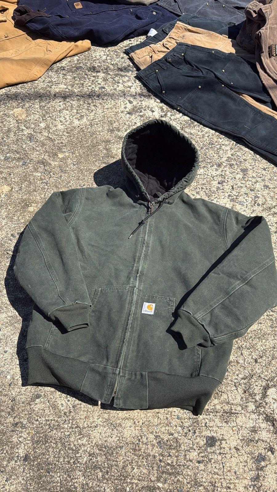 Carhartt Carhartt Hooded Jacket Olive Green Size US L / EU 52-54 / 3 - 1 Thumbnail