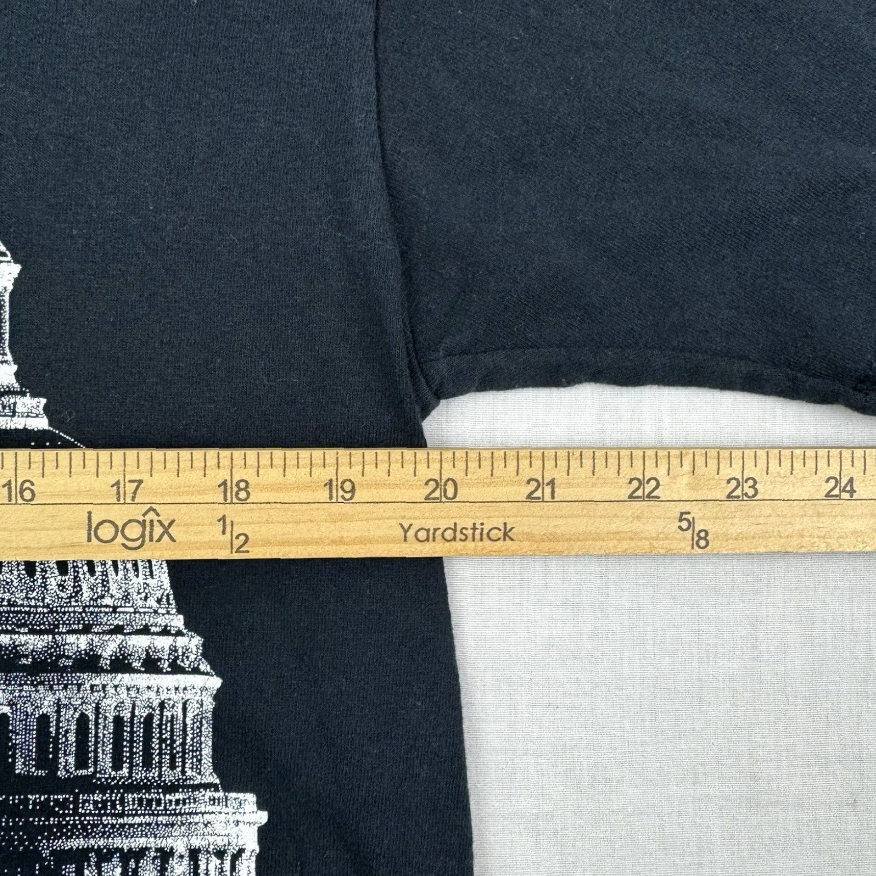 Fruit Of The Loom Vintage Washington DC T Shirt Adult Large Black Novel Tees Capitol Monument Y2K Size US L / EU 52-54 / 3 - 7 Thumbnail