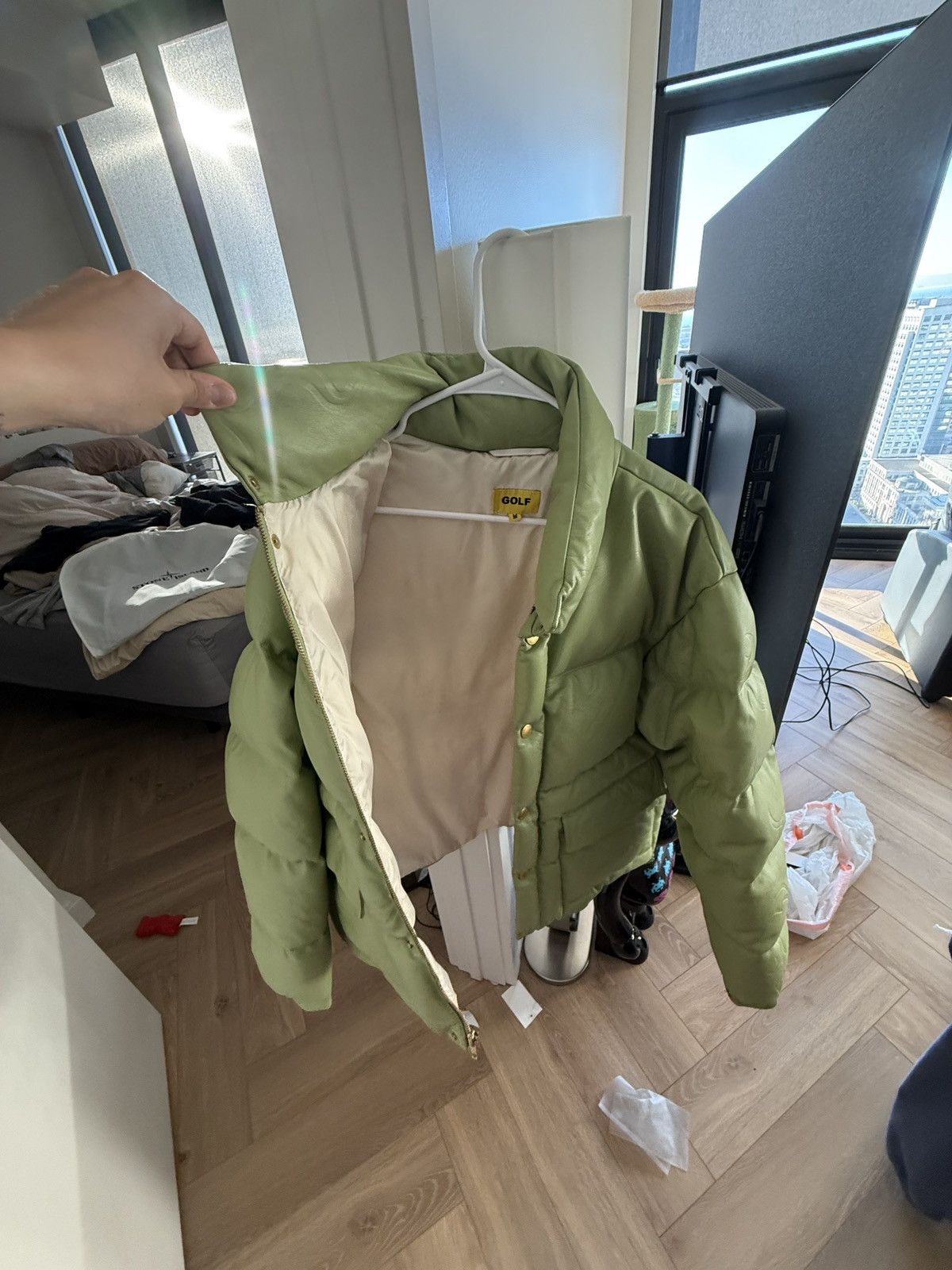 Golf Wang Golf Wang Green Puffer Jacket Cropped Tyler The Creator Size US M / EU 48-50 / 2 - 3 Thumbnail