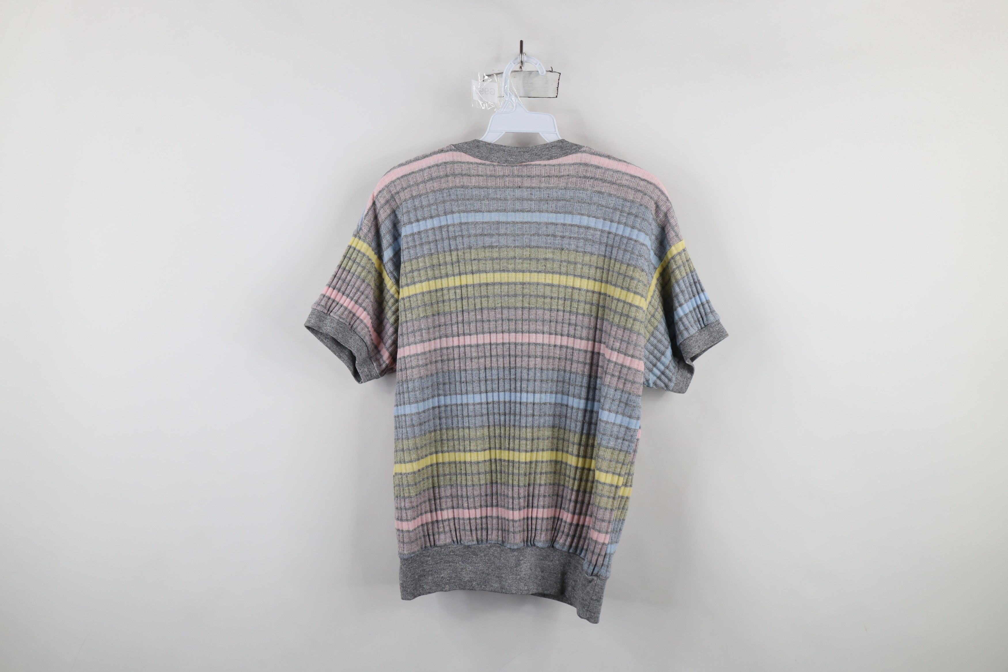 Vintage Vintage 90s Streetwear Ribbed Short Sleeve Sweater USA Size M / US 6-8 / IT 42-44 - 8 Thumbnail