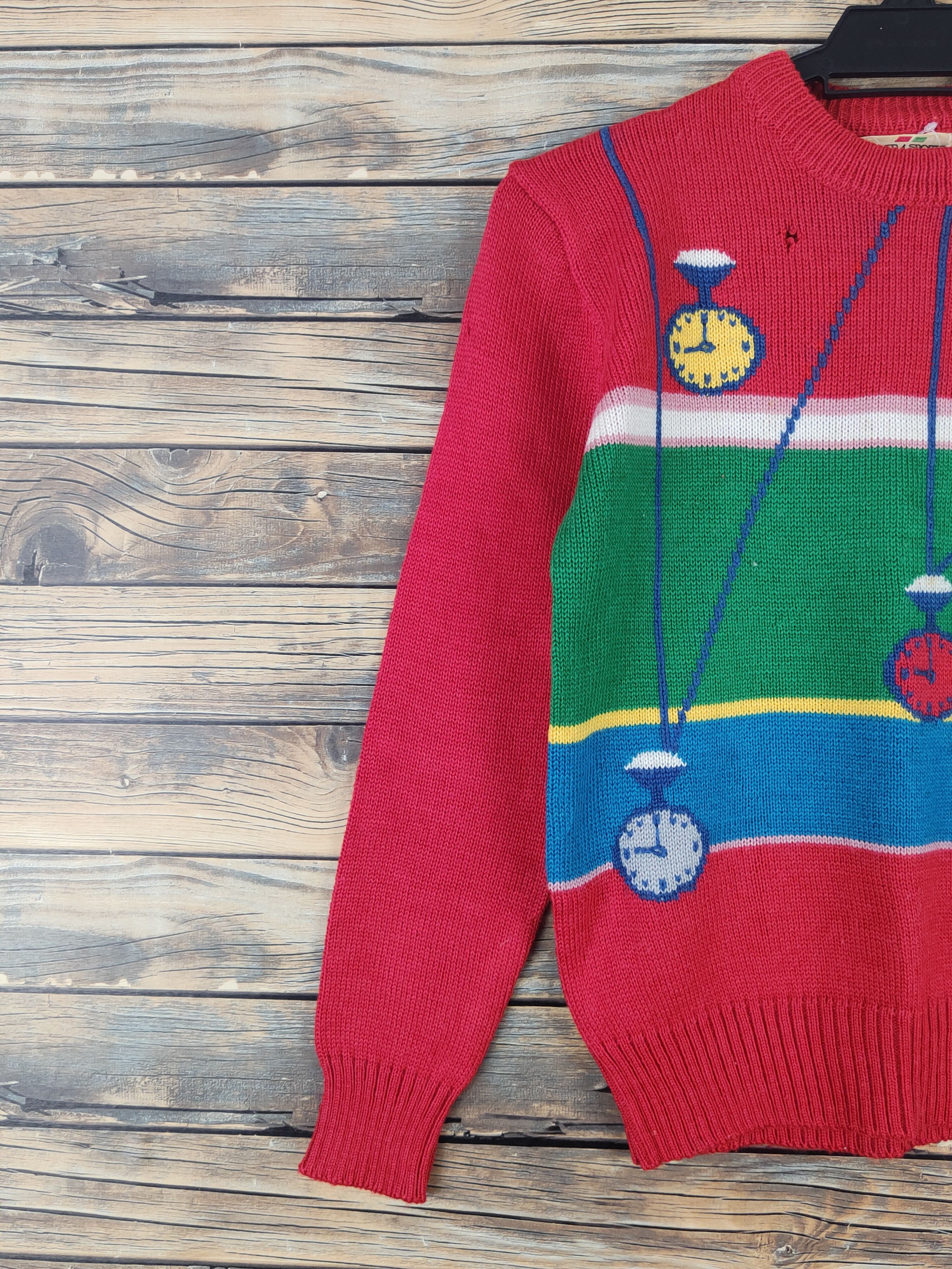 Homespun Knitwear × Japanese Brand × Vintage Mavera Sports Red Knitwear Sweatshirts #W1088 Size US XS / EU 42 / 0 - 4 Thumbnail