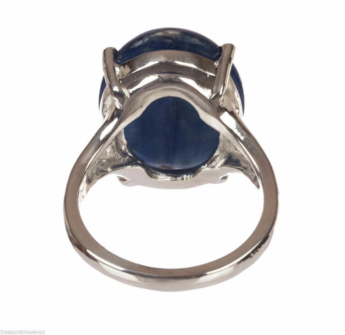 Designer Alberto Juan Sterling Silver Kyanite Cabochon Ring Size ONE SIZE - 4 Thumbnail