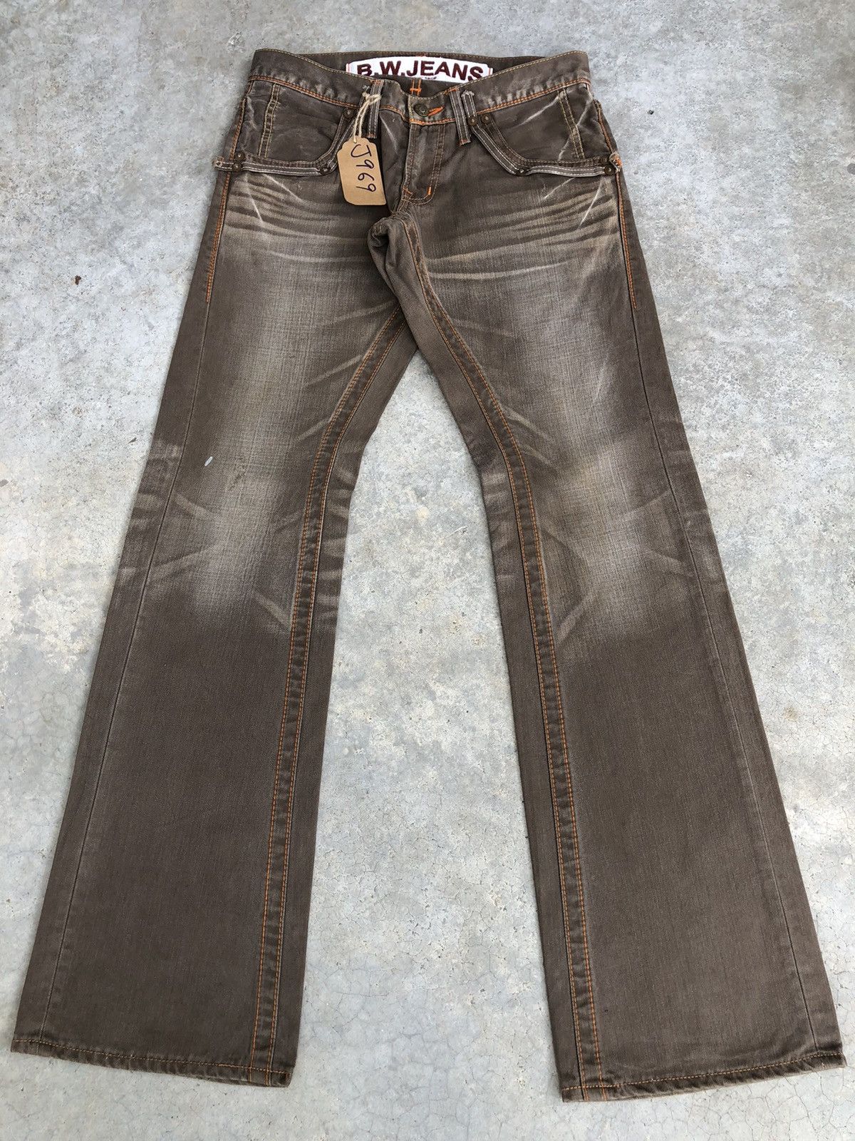Japanese Brand Y2K BW Flare Jeans Distressed Jeans Size US 30 / EU 46 - 1 Thumbnail