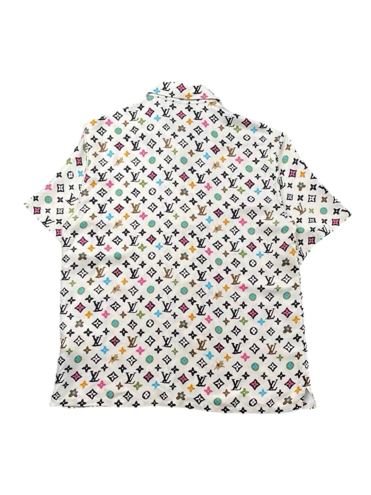 Louis Vuitton × Tyler The Creator Louis Vuitton Tyler 5L Monogram Short Sleev Silk Dress Shirt Size US XXL / EU 58 / 5 - 2 Thumbnail