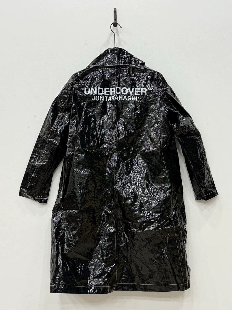 Undercover UNDERCOVERBlack Patent Trench Coat 2504-Nextarrow Size US L / EU 52-54 / 3 - 2 Thumbnail