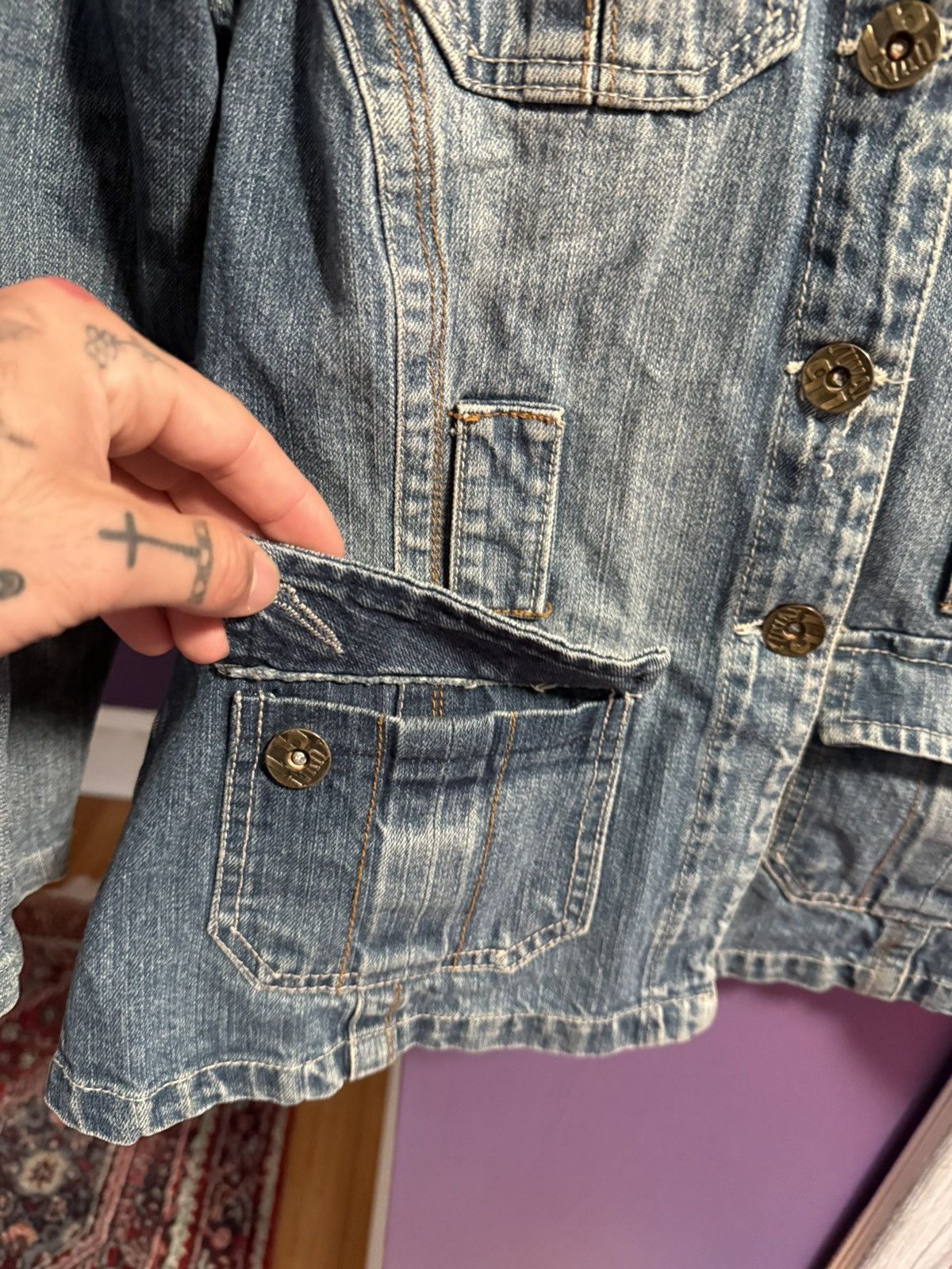 Japanese Brand Bondage Jean Jacket Multi Pocket Detailed Rare Light Wash Size M / US 6-8 / IT 42-44 - 3 Thumbnail