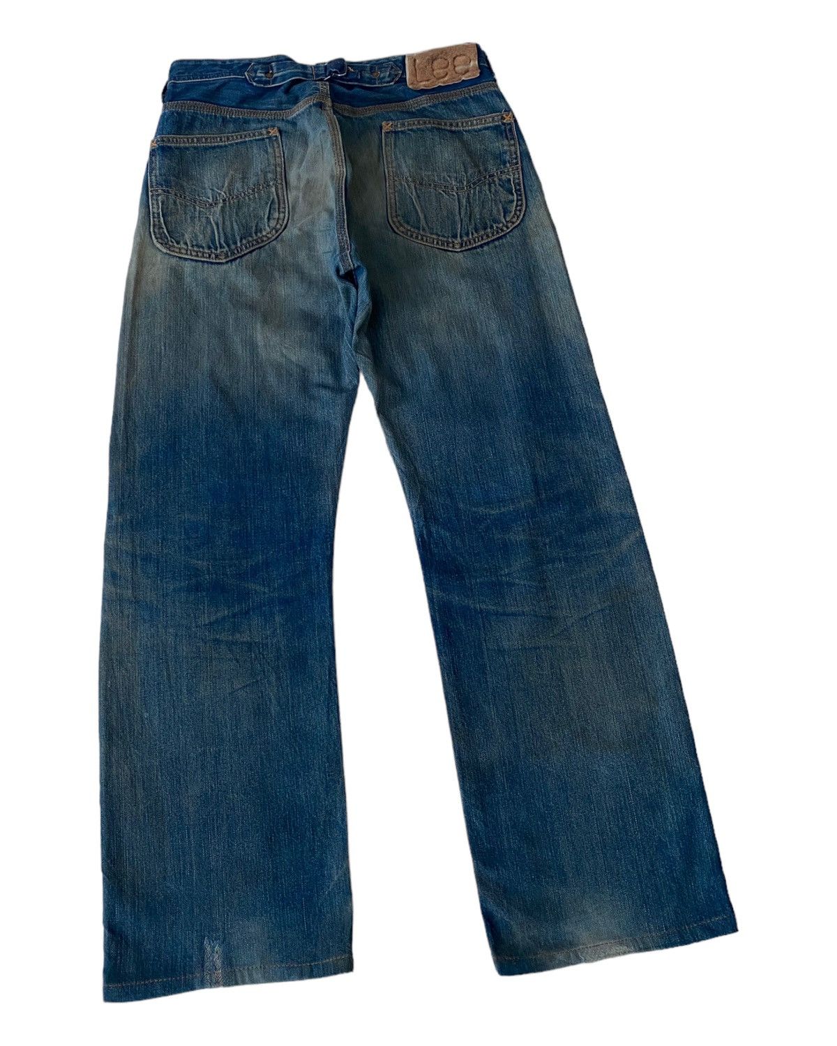 Lee VINTAGE LEE x UNION MADE SELVEDGE DISTRESS DENIM BUCKLE BACK Size US 30 / EU 46 - 8 Thumbnail