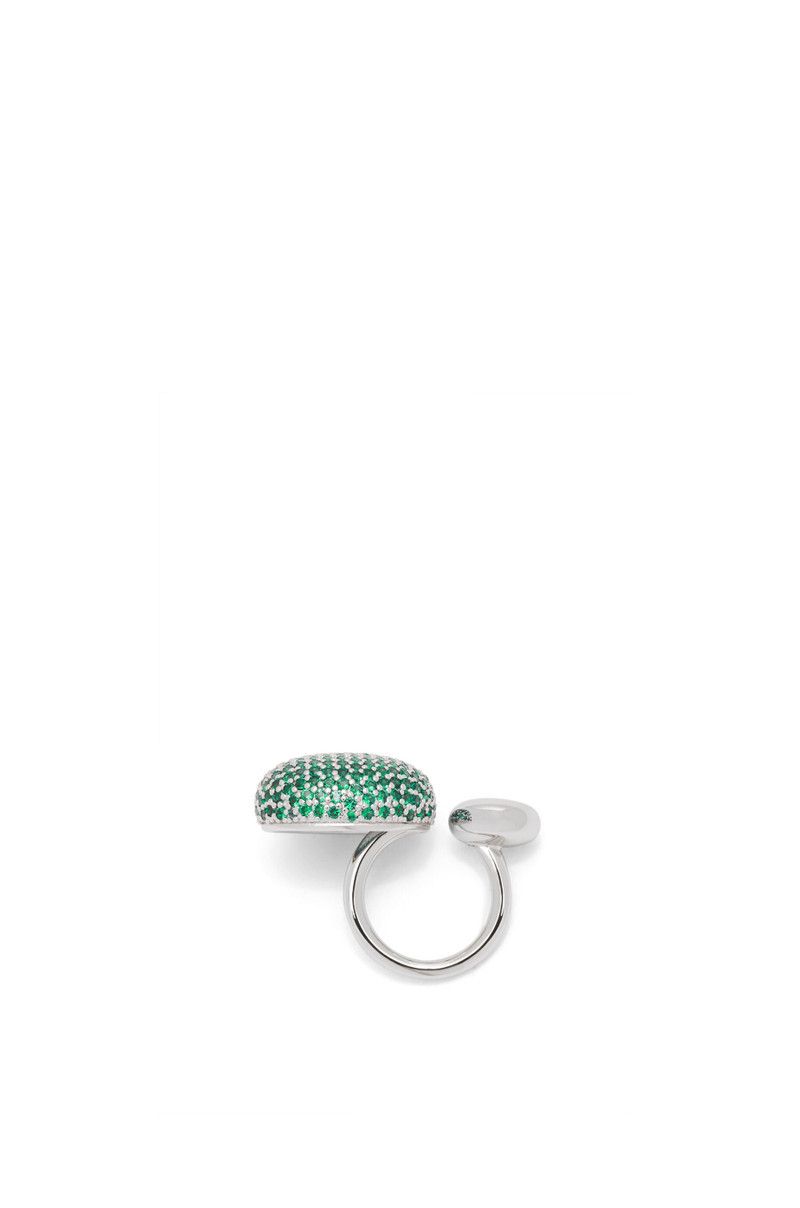 Loewe o1in1g0526 Size: OS / Anagram Ring Sterling Silver Crystals Size ONE SIZE - 3 Thumbnail