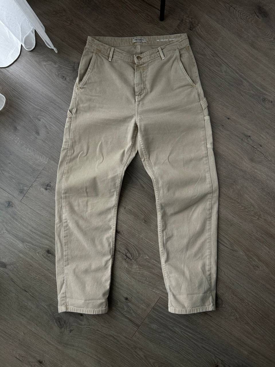 Carhartt Vintage Carhartt WIP Women’s Pierce Straight Beige Pants Size 27" / US 4 / IT 40 - 10 Thumbnail