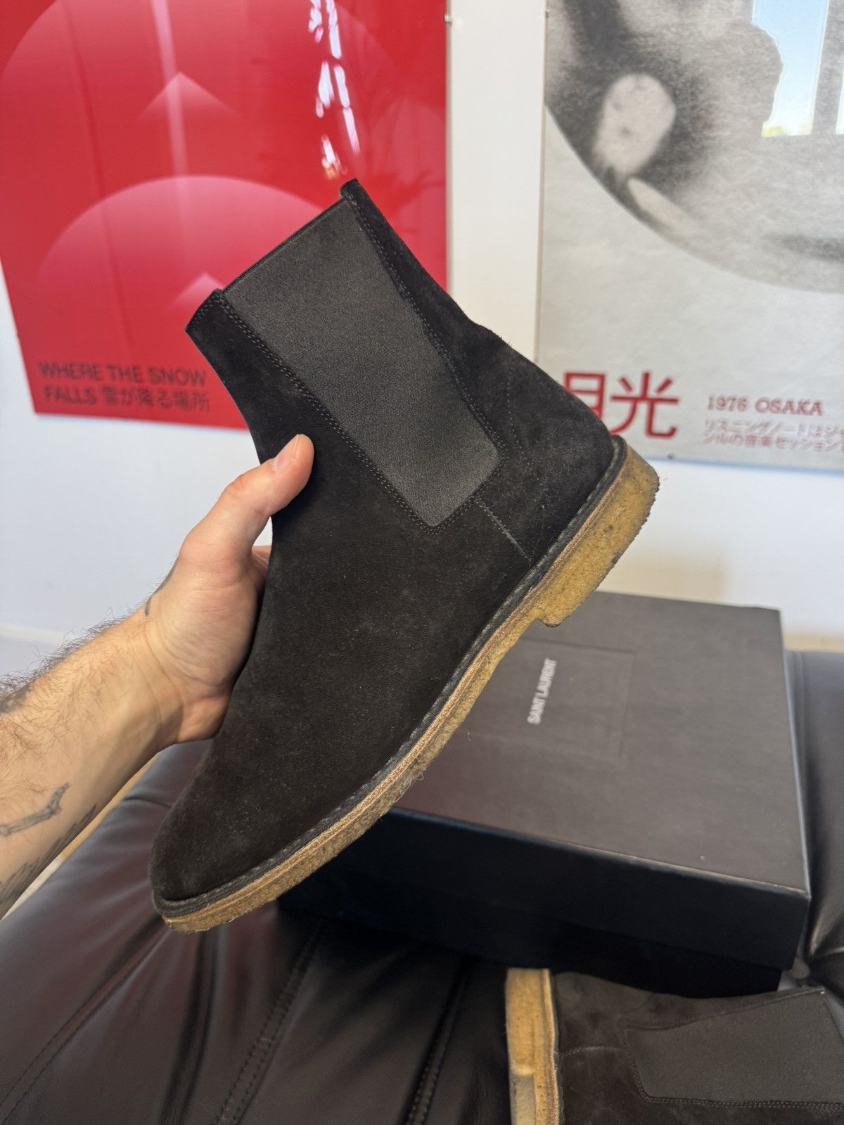 Saint Laurent Paris Saint Laurent Paris SLP Chelsea Boots Hedi Slimane Designer Size US 9 / EU 42 - 3 Thumbnail